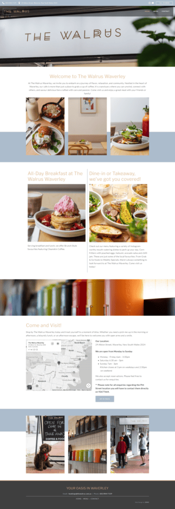The Walrus website, designed by Small Business Web Designs